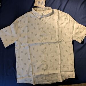 Men's White Patterned Shirt